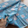 Bavlněné platno patchwork motiv růží na modré