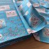 Bavlněné platno patchwork motiv růží na modré