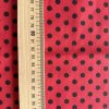 Vzorek - Červené bavlněné plátno a černými puntíky