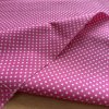 Vzorek - Růžové bavlněné plátno s jemnými bílými puntíky