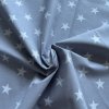 Vzorek - Šedé bavlněné plátno s bílými hvězdičkami