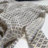 Crepe de chine modrý vzorek, 100%hedvábí retro/vintage