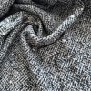 Vzorek - Vlněný kabátový tvíd černobílá s nopky 1
