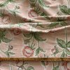 Retro dekorační látka/ryps pivoňky, bavlna/synt.vl.