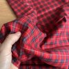 Košilovina červená kostka bavlna
