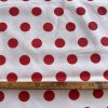 Bavlněné plátno, velké červené puntíky na bílé