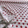 Bavlněné plátno, velké červené puntíky na bílé