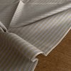 Jemné bavlněné plátno okrově šedé pruhy