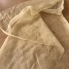 Organza žlutá, hedvábí, vada pomačkaná