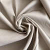 Béžový bavlněný satén s elastanem, pružný
