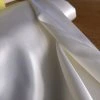 Bílý pevný pyžamový satén bavlna s viskózou