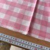 Plátno / popelín růžová kostka, bavlna