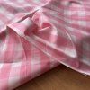 Plátno / popelín růžová kostka, bavlna