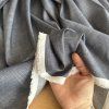 Luxusní košilové šambré, len s bavlnou v barvě denimu