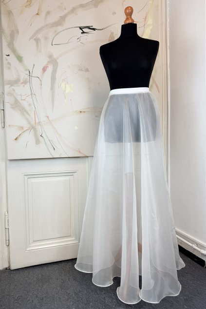 Svatební hedvábná organza metráž | látka premium