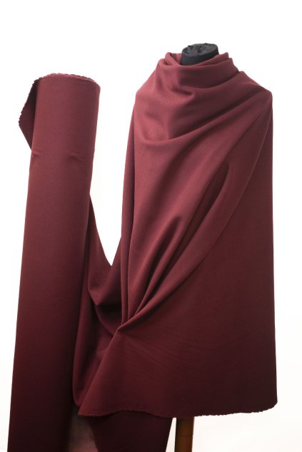 Flauš metráž BURGUNDY látka premium