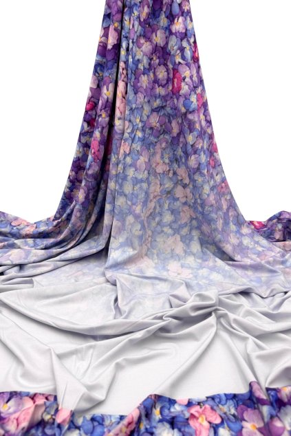 Viskózový úplet panel | FIALKY