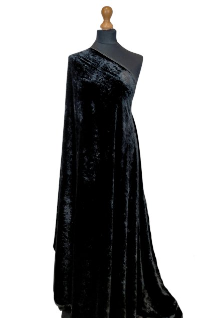 Hedvábný samet Černá