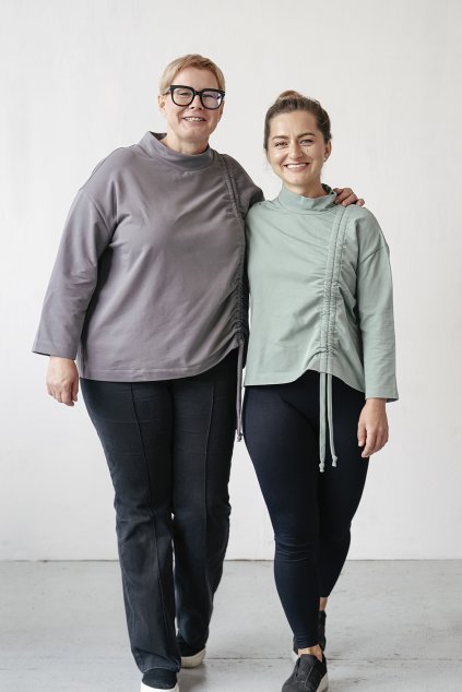 Mikina Na šňůře šedivka 1