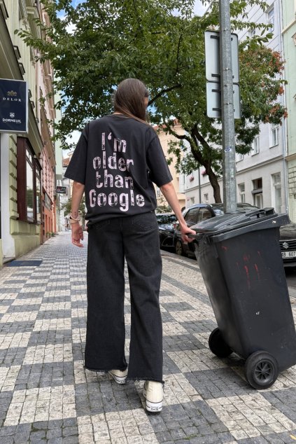 Oversize tričko | I'm older than Google | antracit (Velikost Velká)