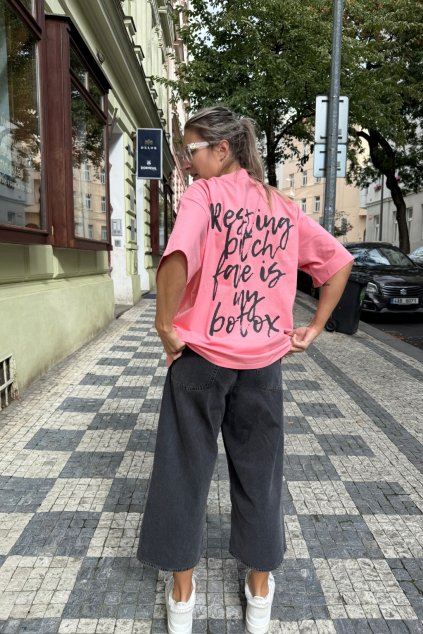 Oversize tričko | Resting bitch face is my botox (Velikost Velká)