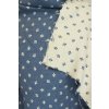 Bavlna oboustranná tkanina metráž BLUE CREAM látka premium detail