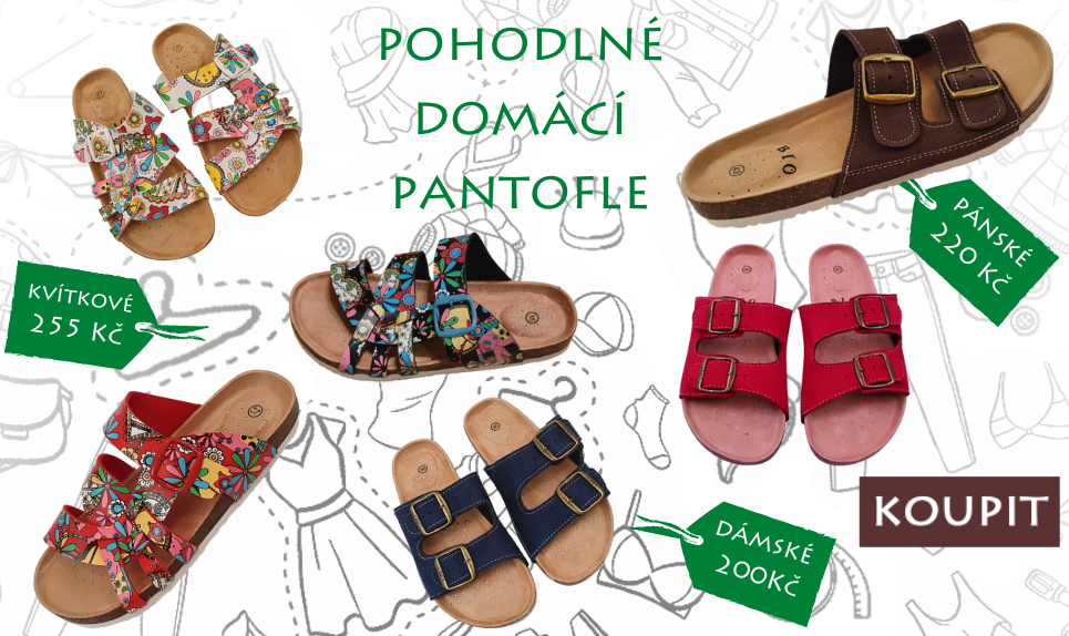 Pantofle různé