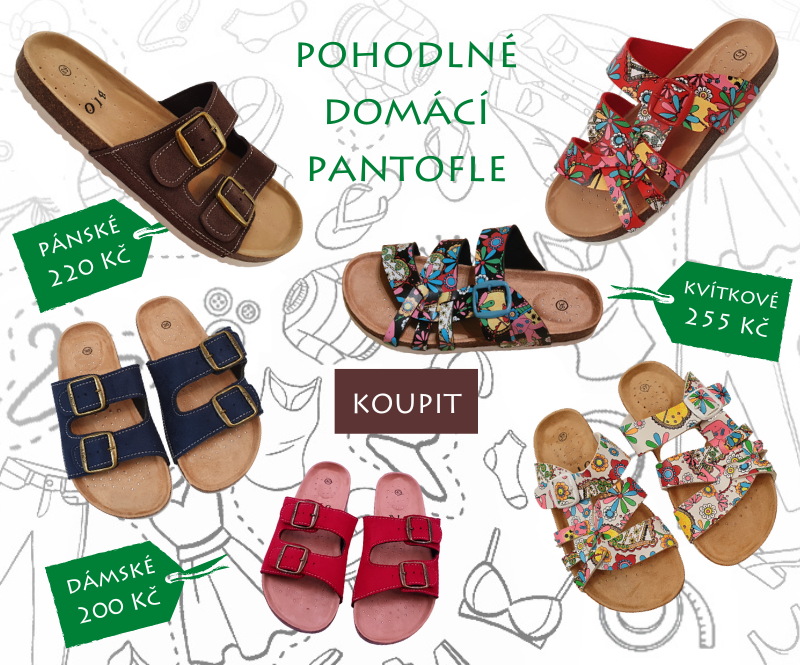 Pantofle různé mobil