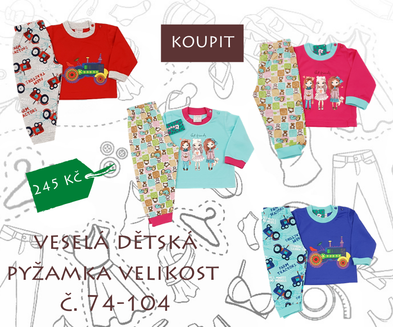 Dětská pyžama mobil