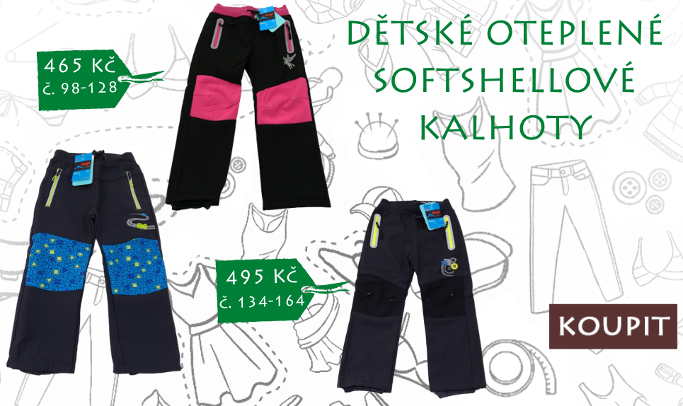 Softshellové zimní kalhoty