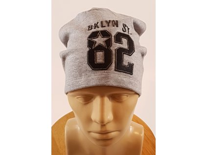Bavlněná čepice 82 Světle Šedá