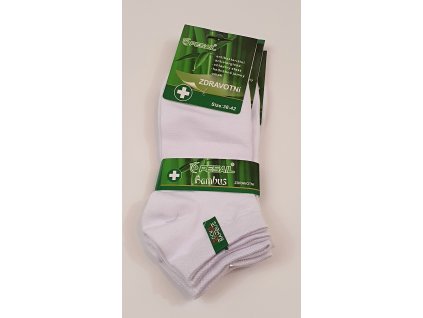 Nízké ponožky s bambusovým vláknem Bílé 3ks 65,-