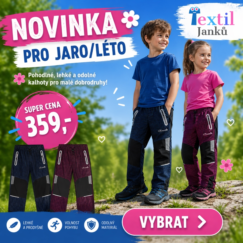 Dětské outdoor kalhoty jaro / léto 2026