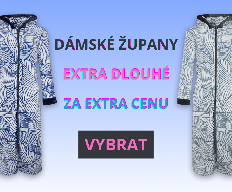 Župan dlouhý na zip