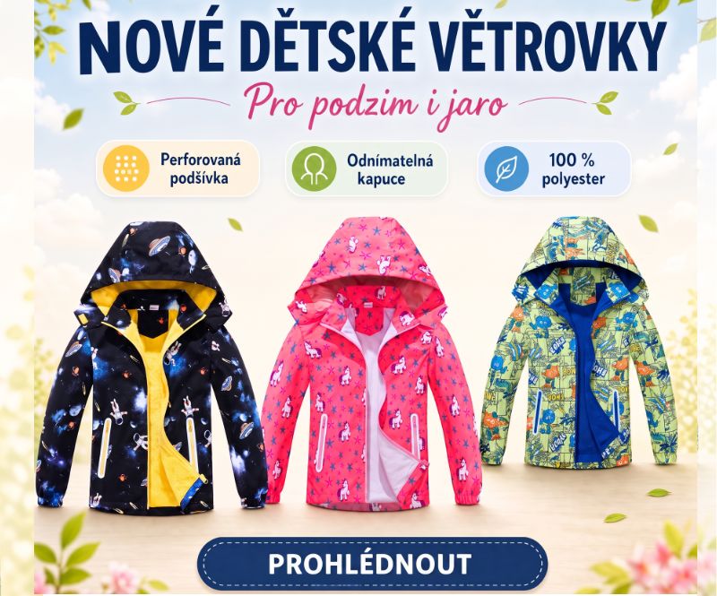 Dívčí a chlapecké podzimní bundy