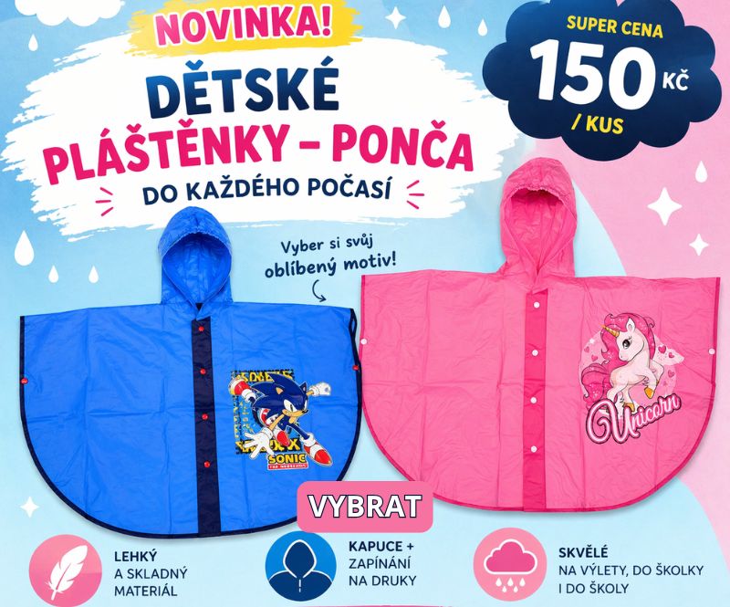 Dětské pláštěnky 2026