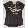 WK0806 Kugo Tik Tok dívčí triko krátký rukáv flitry