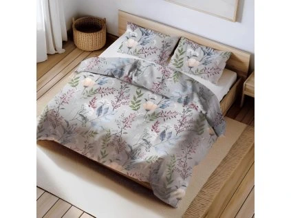 Bavlnené obliečky linda na sedom