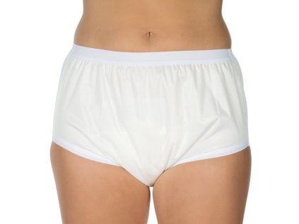 Inkontinenční fixační kalhotky PU unisex bile 1