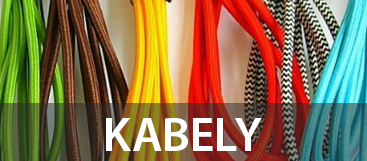 Obrázek barevných textilních kabelů