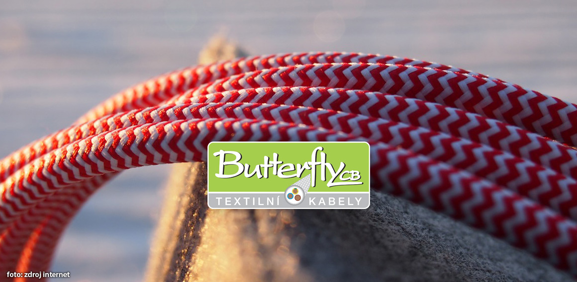 Textilní kabel s motivem CIKCAK