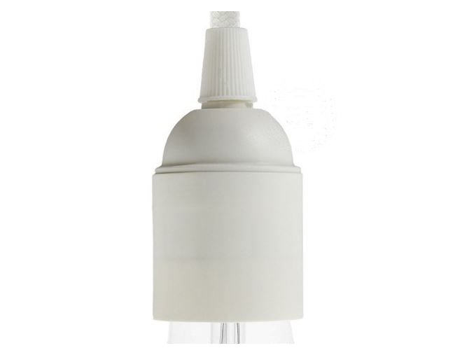 Plastová objímka bílá E 27