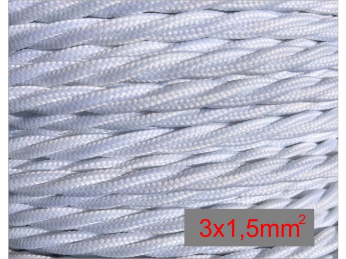 3x1,5mm splétaný bílý