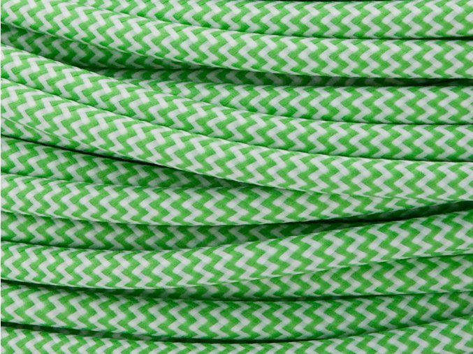 kabel 3 x 0,75mm cikcak zeleno-bílý