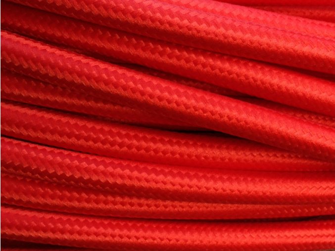 Kabel červený 2 x 0,75mm  Textilní kabel 2 x 0,75mm červený