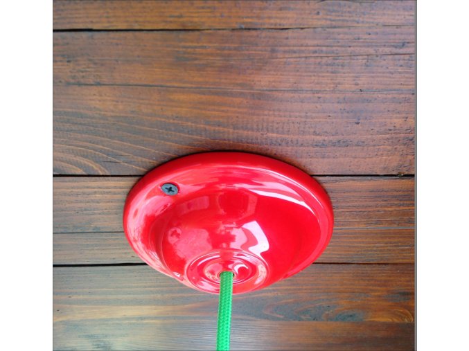 Keramický baldachýn červený