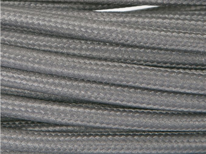 TEXTILNÍ KABEL 1 X 1,5MM ŠEDÝ