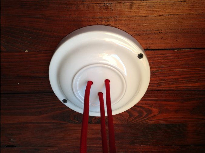 Keramický baldachýn na 3 kabely bílý