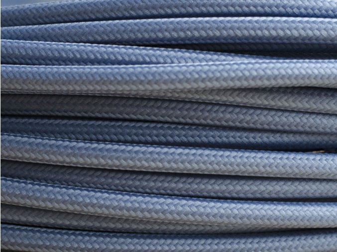 TEXTILNÍ KABEL 3 X 1,5MM šedomodrý