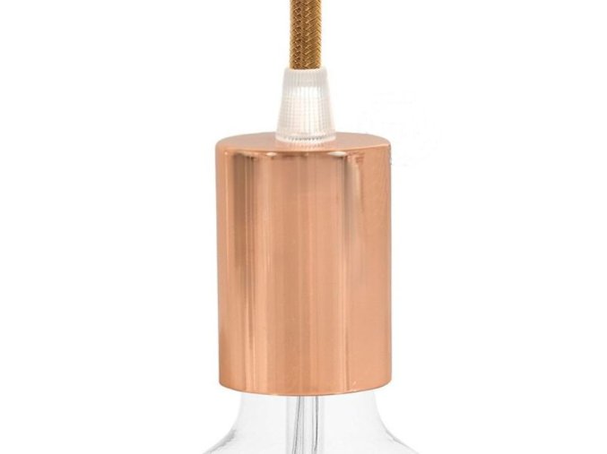 Objímka Metalická E27 měděná